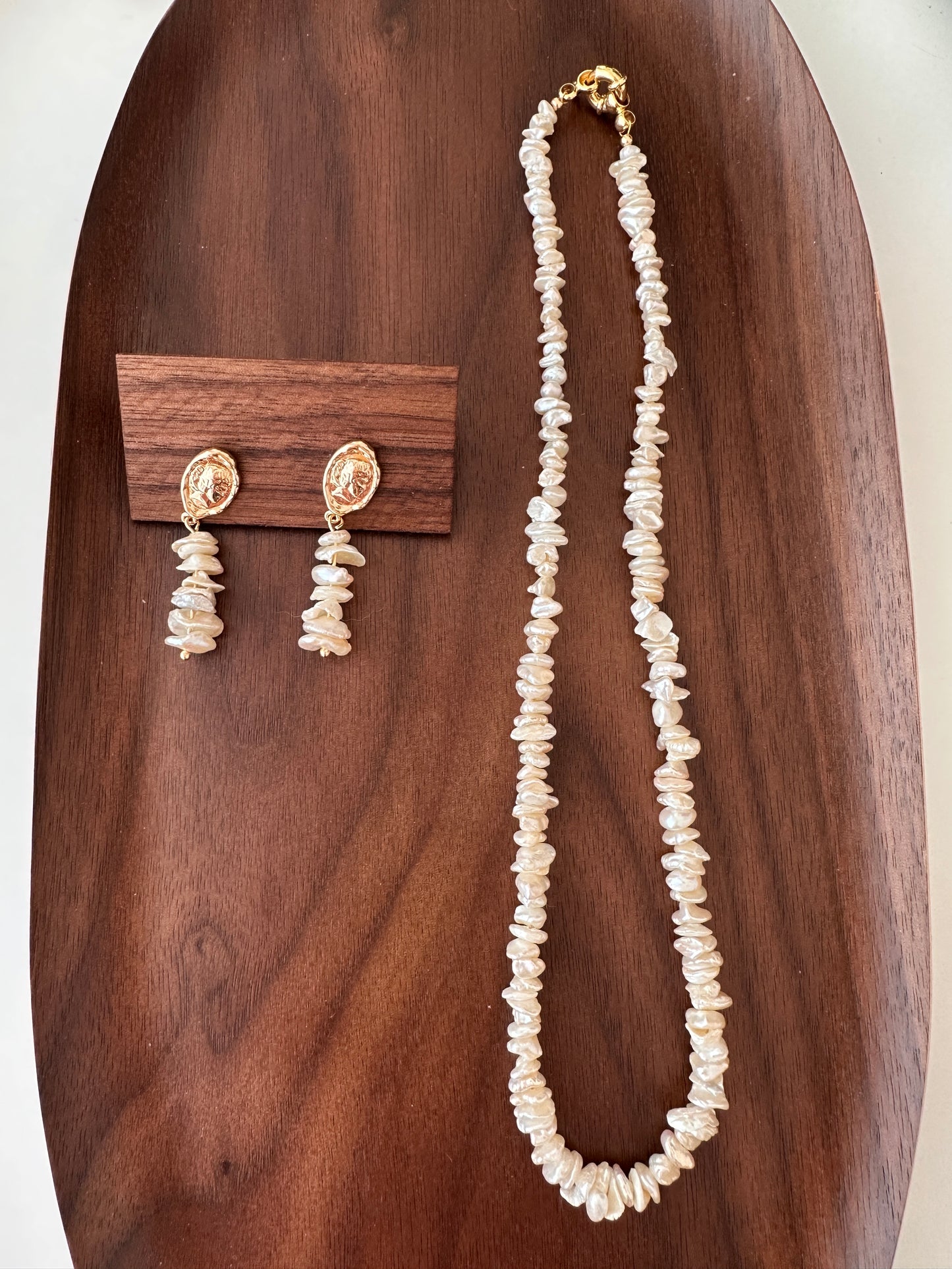 Romantic Petal Pearl Earrings|Freshwater Pearls