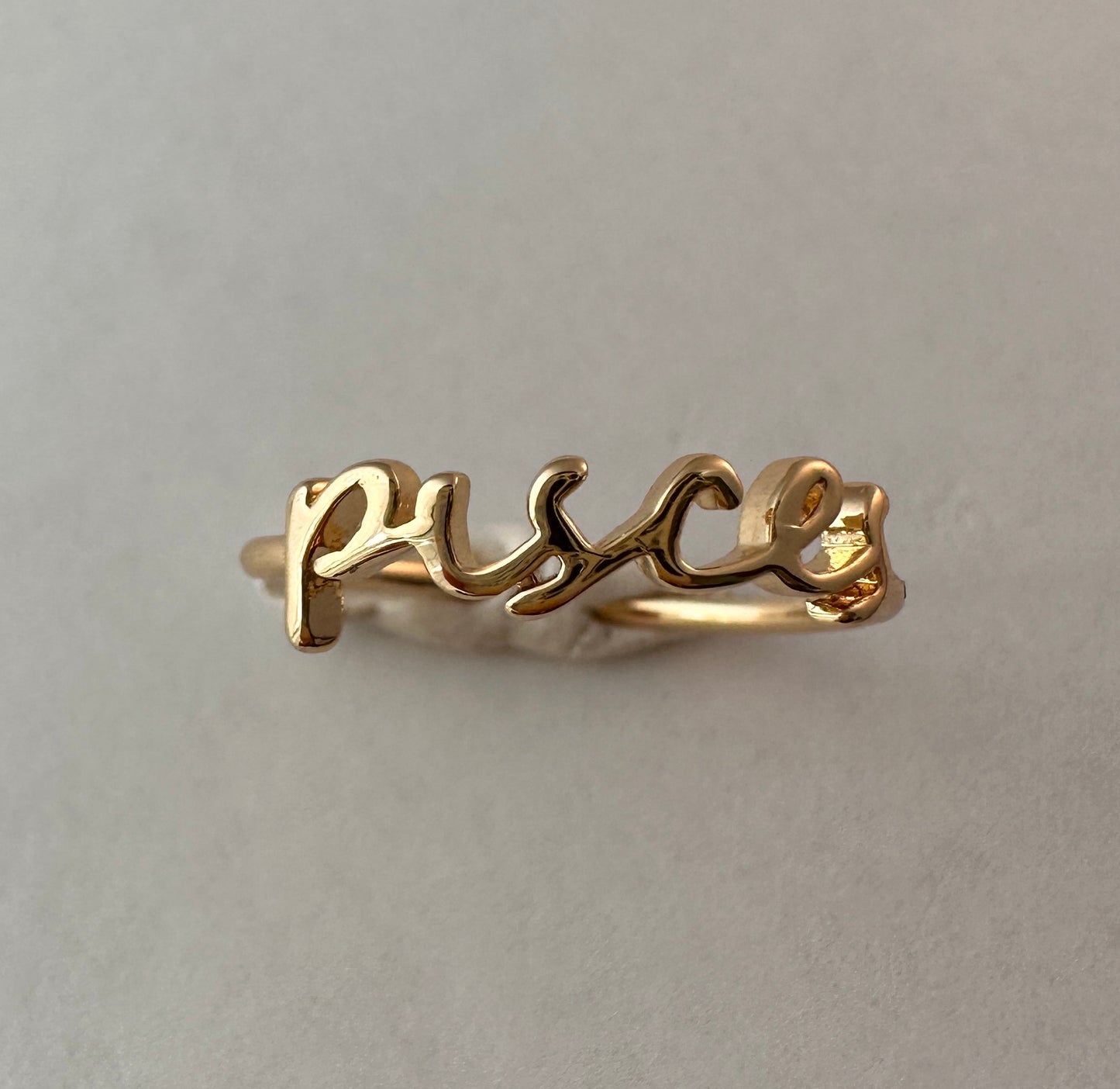 18k Gold filled Zodiac Ring|Open Ring Adjustable|Sternzeichen