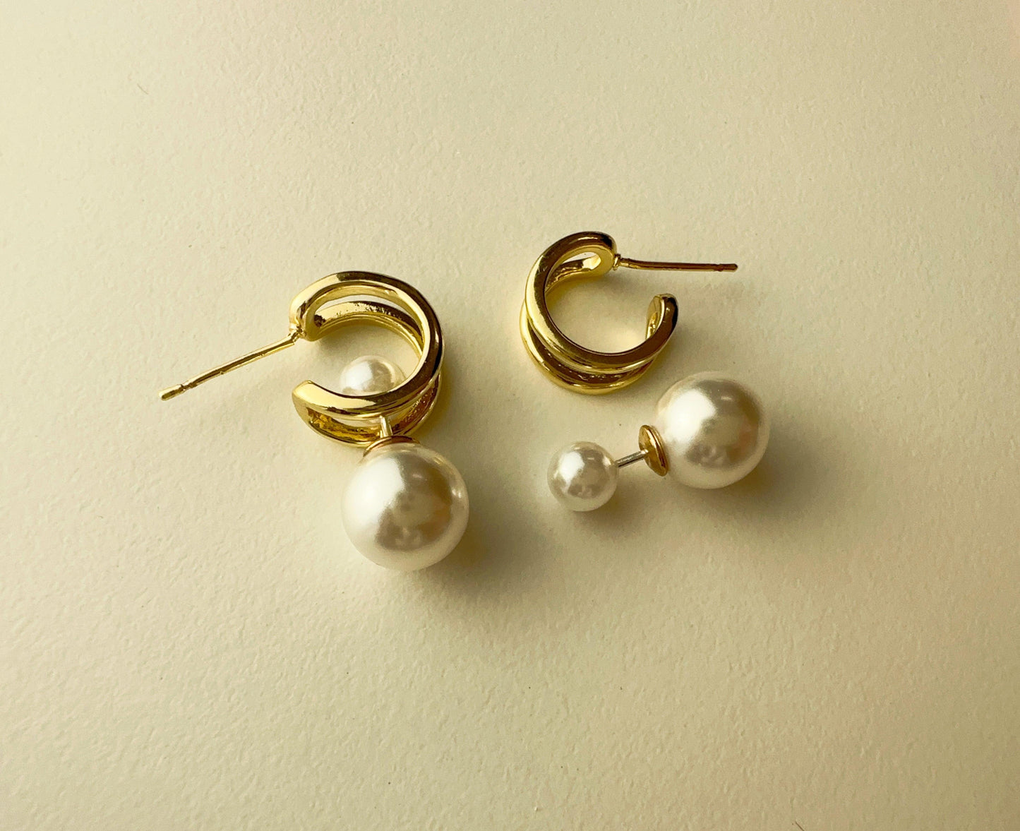 "Two Ways"Pearl Earrings - LE´TIAN