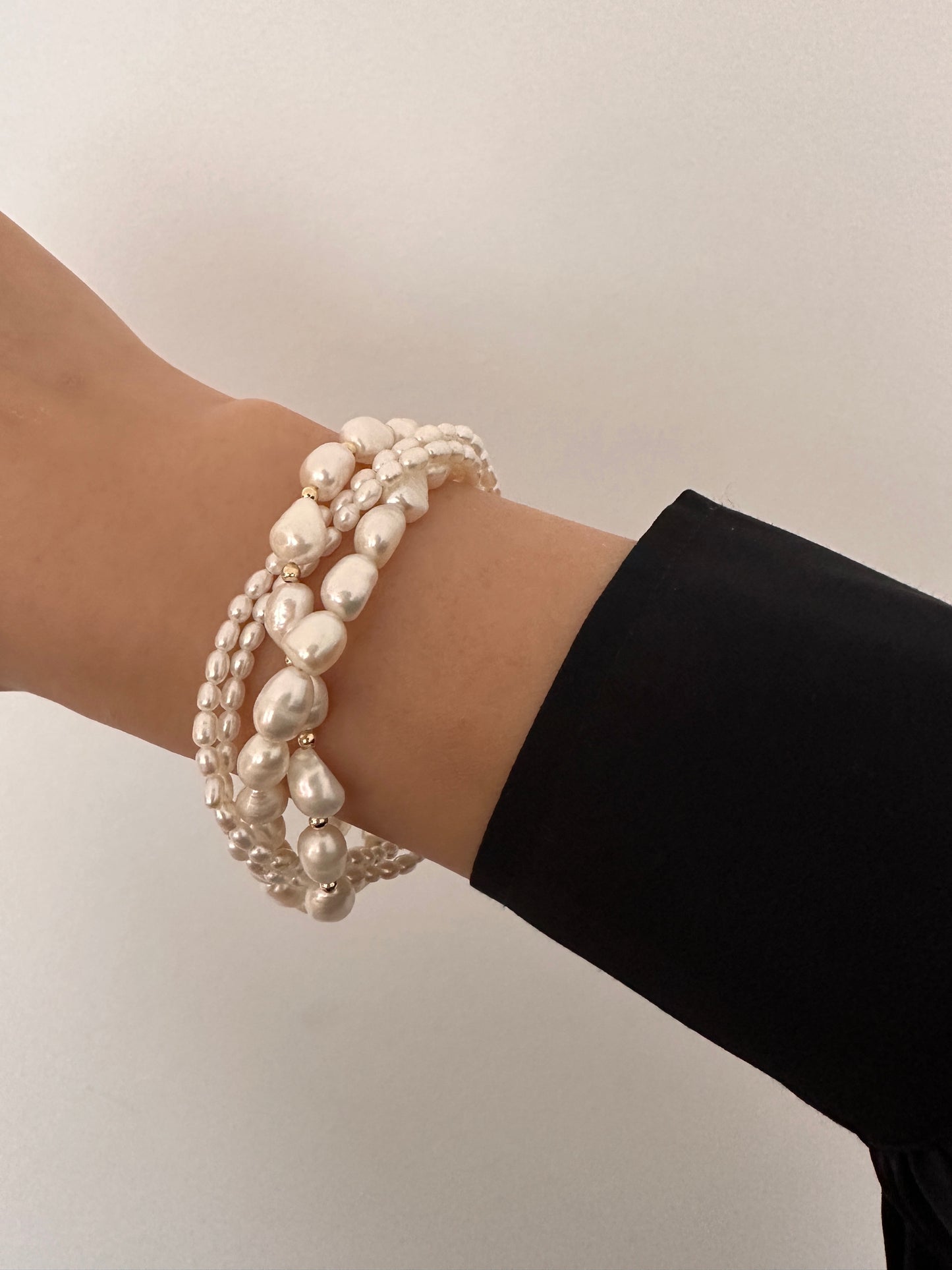 Four Layer Natural Pearl Bracelet