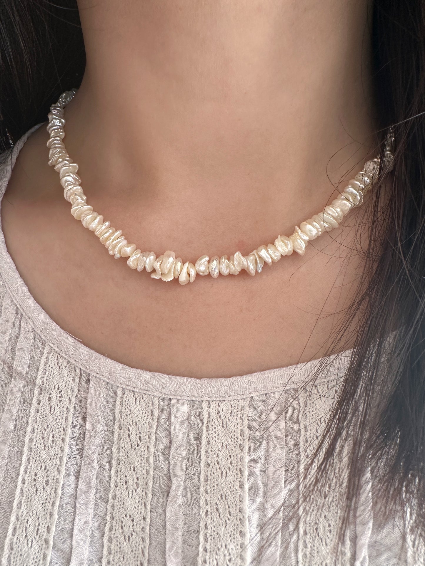 Petal Pearl Necklace|Freshwater Pearl