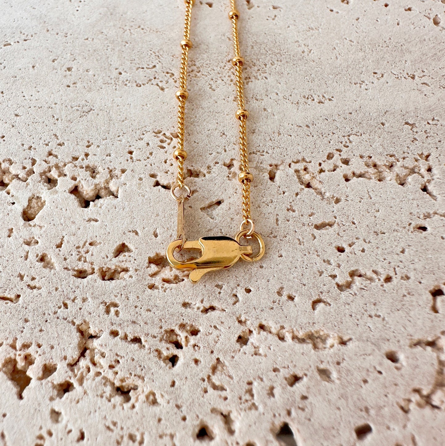 Blau Quarz Anhänger Halskette | 14K Gold Filled Satelliten Kette | Minimalist Jewelry