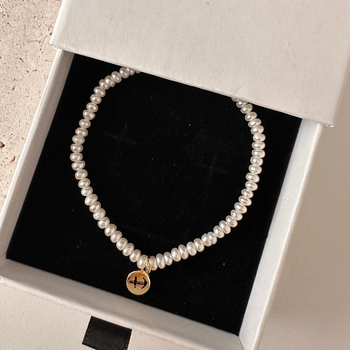 Süßwasser Perlen Armband: 14K Gold Sternzeichen Anhänger, personalisierter Schmuck | Minimalist Jewelry