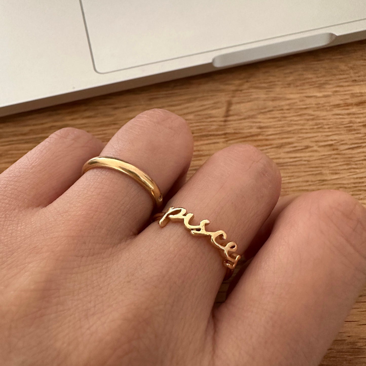 14K Gold Fill Sternzeichen Ring: Verstellbarer Sternzeichen Schmuck | Minimalist Jewelry