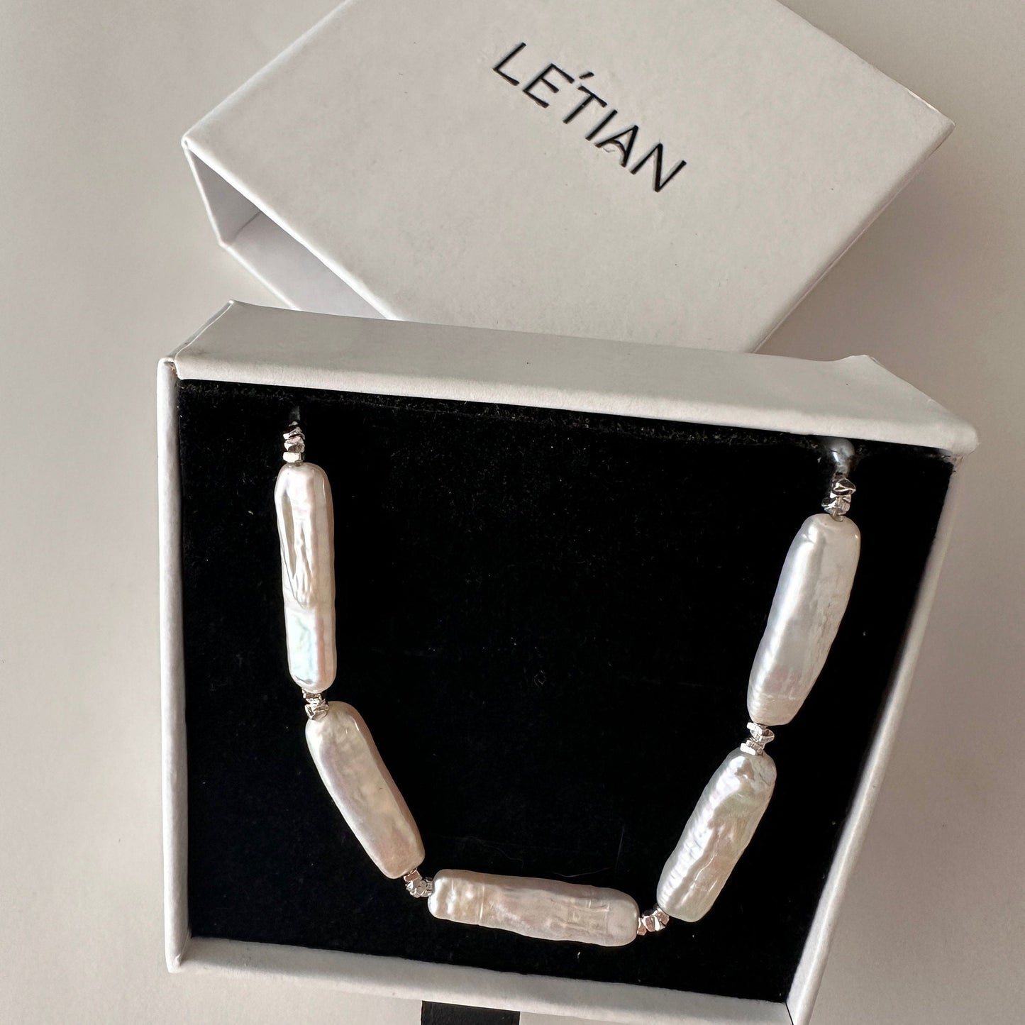 Barock Perlen Choker: 925 Sterling Silber Süßwasser Perlen Halskette | Minimalist Jewelry