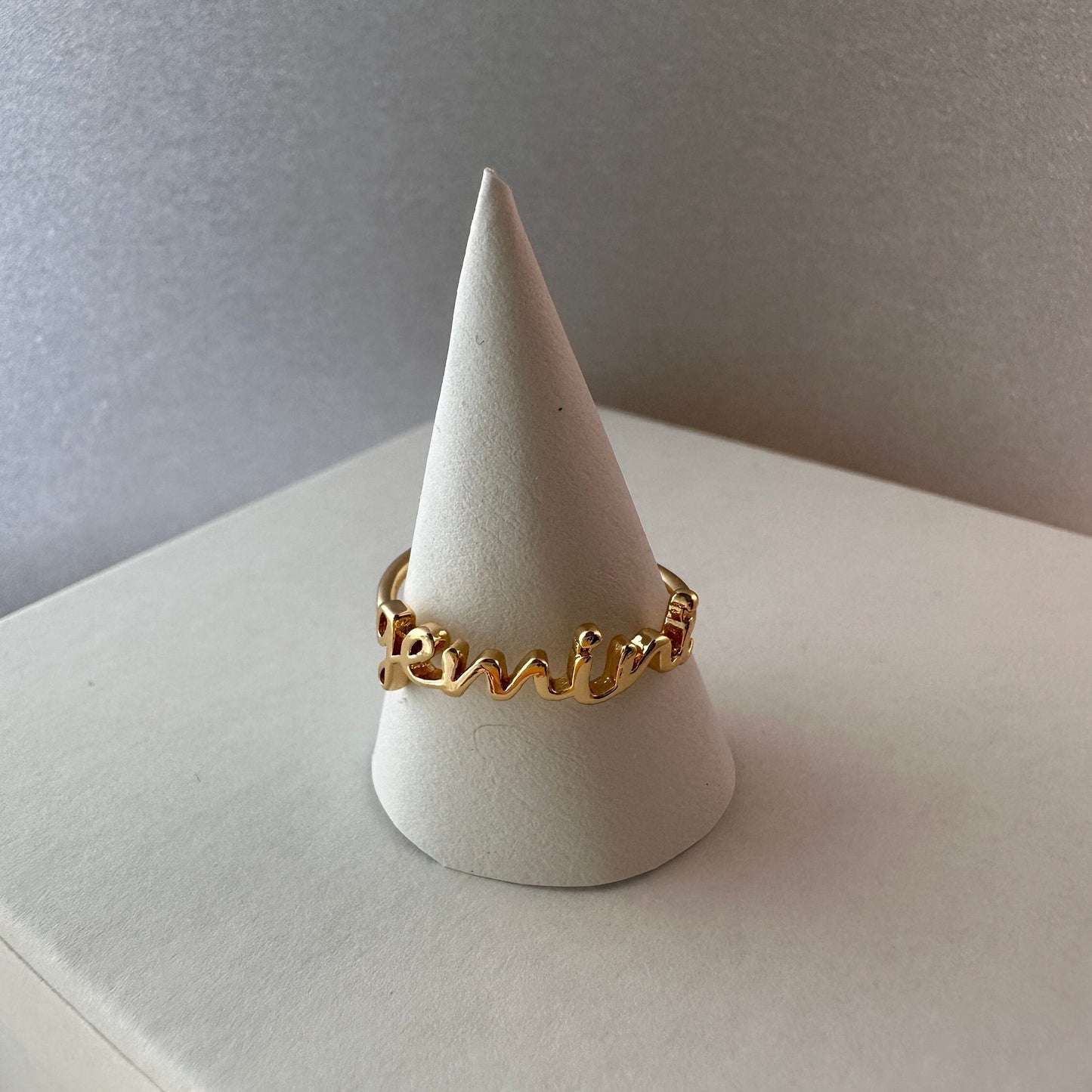 14K Gold Fill Sternzeichen Ring: Verstellbarer Sternzeichen Schmuck | Minimalist Jewelry
