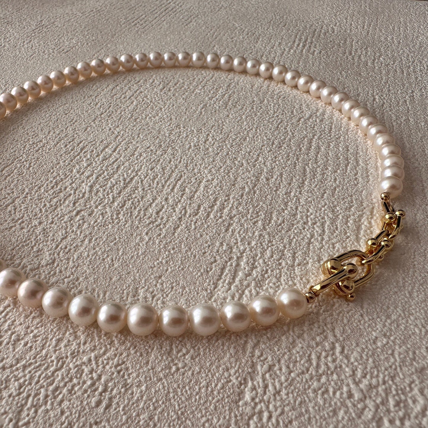 Süßwasserperlen Halskette: 14k Vergoldete Kette, Charm Kompatibel | Minimalist Jewelry
