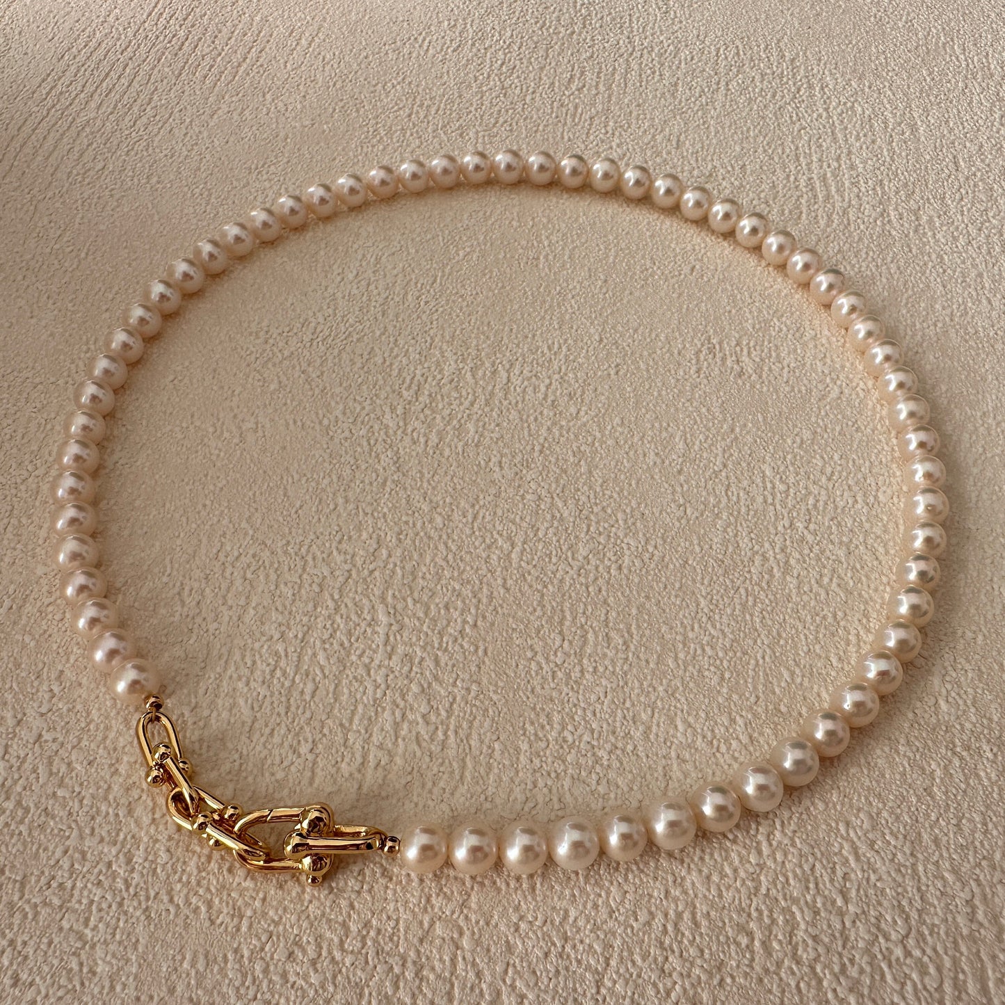 Süßwasserperlen Halskette: 14k Vergoldete Kette, Charm Kompatibel | Minimalist Jewelry