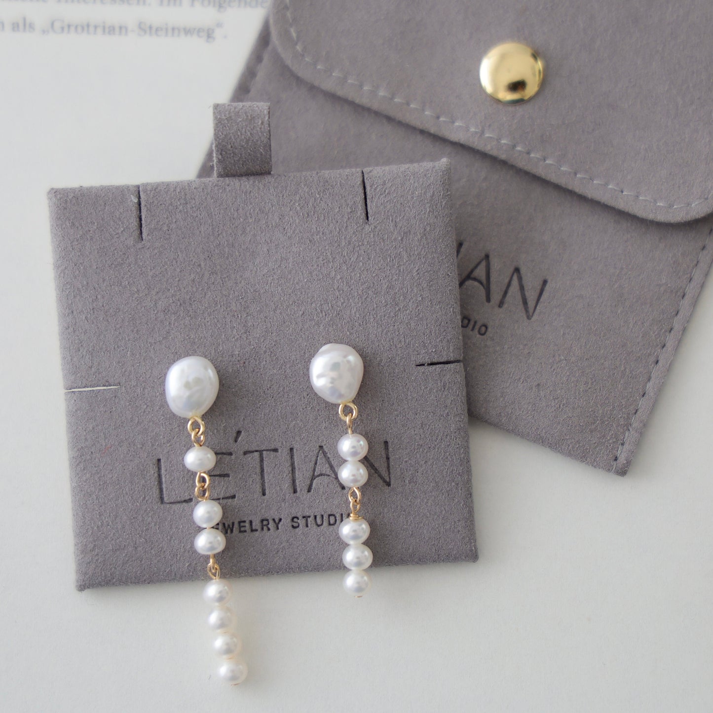 Handgemachte Perlenohrringe|Elegante Perlenohrringe|Unregelmäßige Form|Brautschmuck|Hochzeitsohrringe|Brautjungfern|Hängeohrringe|Geschenk | Minimalist Jewelry