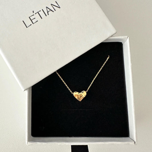 18K Vergoldete Herzkette: Minimalistisches Valentinstagsgeschenk