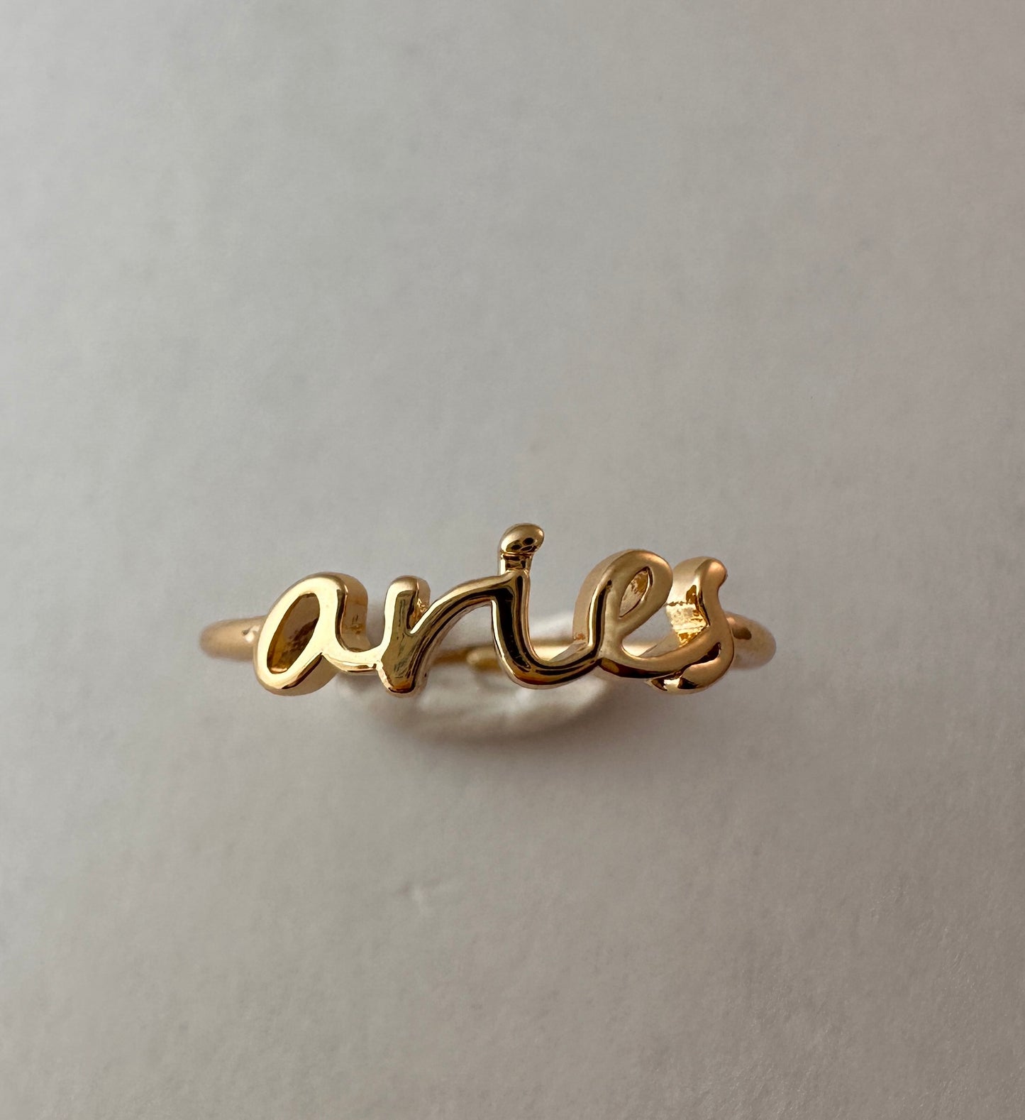 18k Gold filled Zodiac Ring|Open Ring Adjustable|Sternzeichen