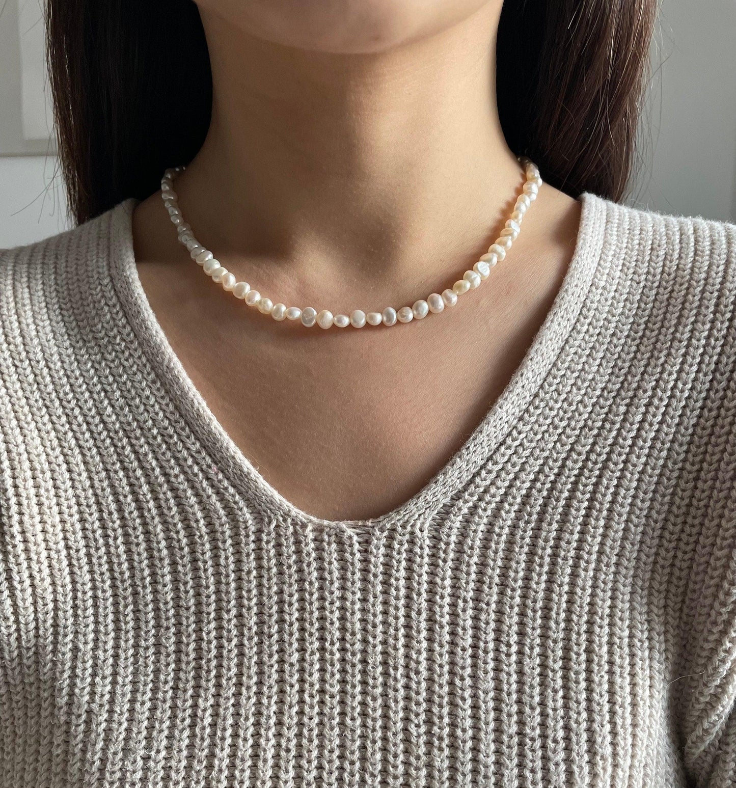 Classic Baroque Freshwater Pearl Necklace - LE´TIAN