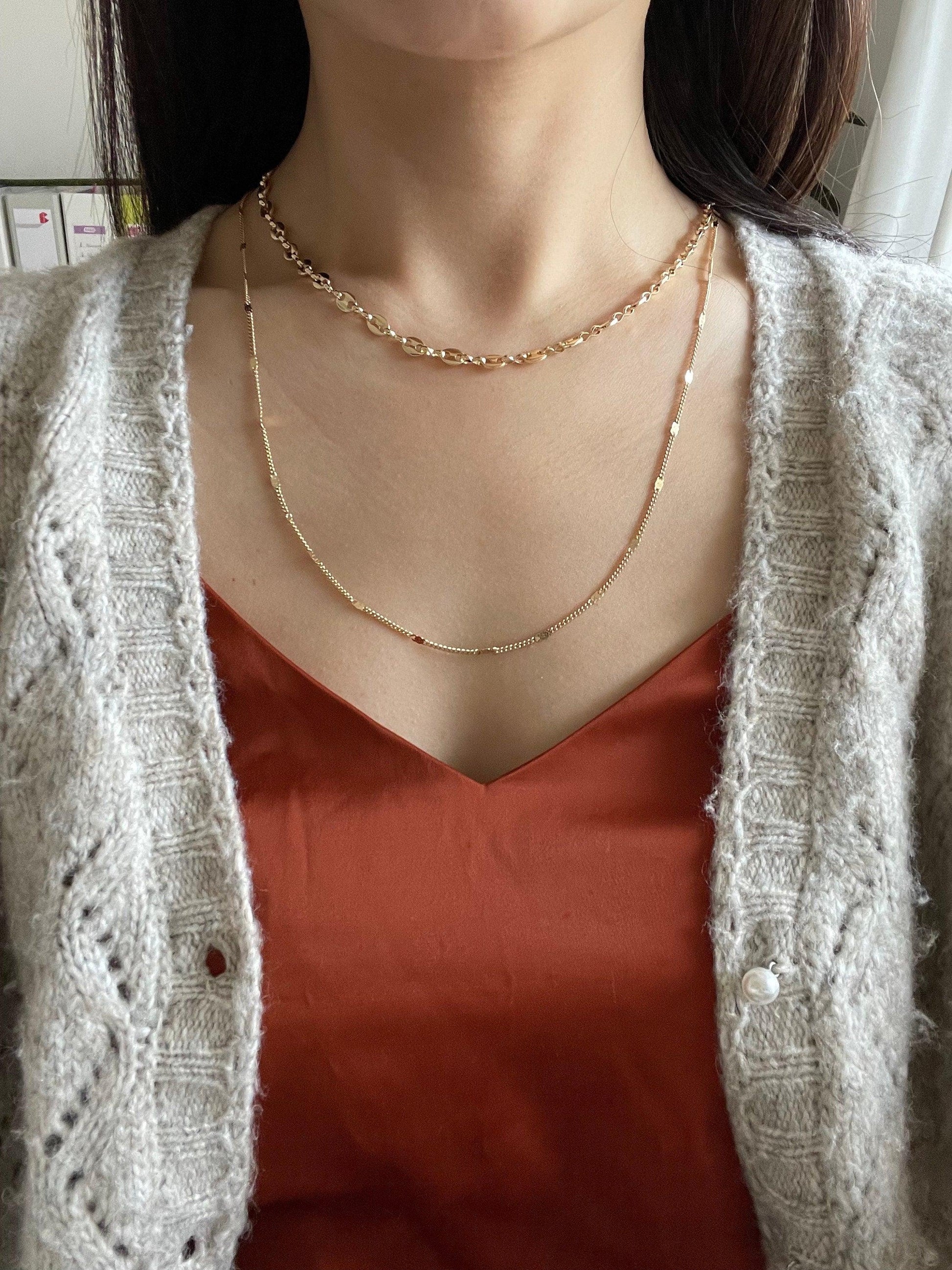 Necklace/choker gold chain - LE´TIAN