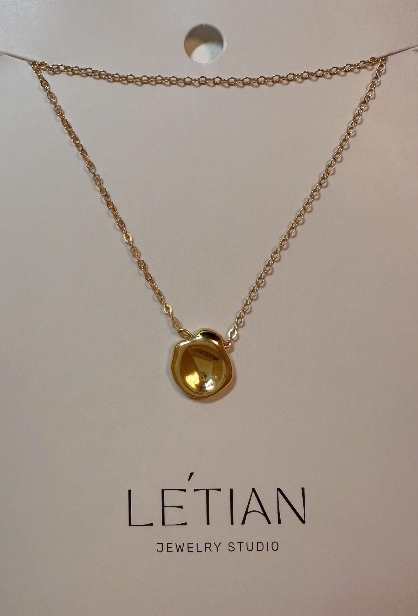 Minimalist necklace with pendant 14K gold plated - LE´TIAN