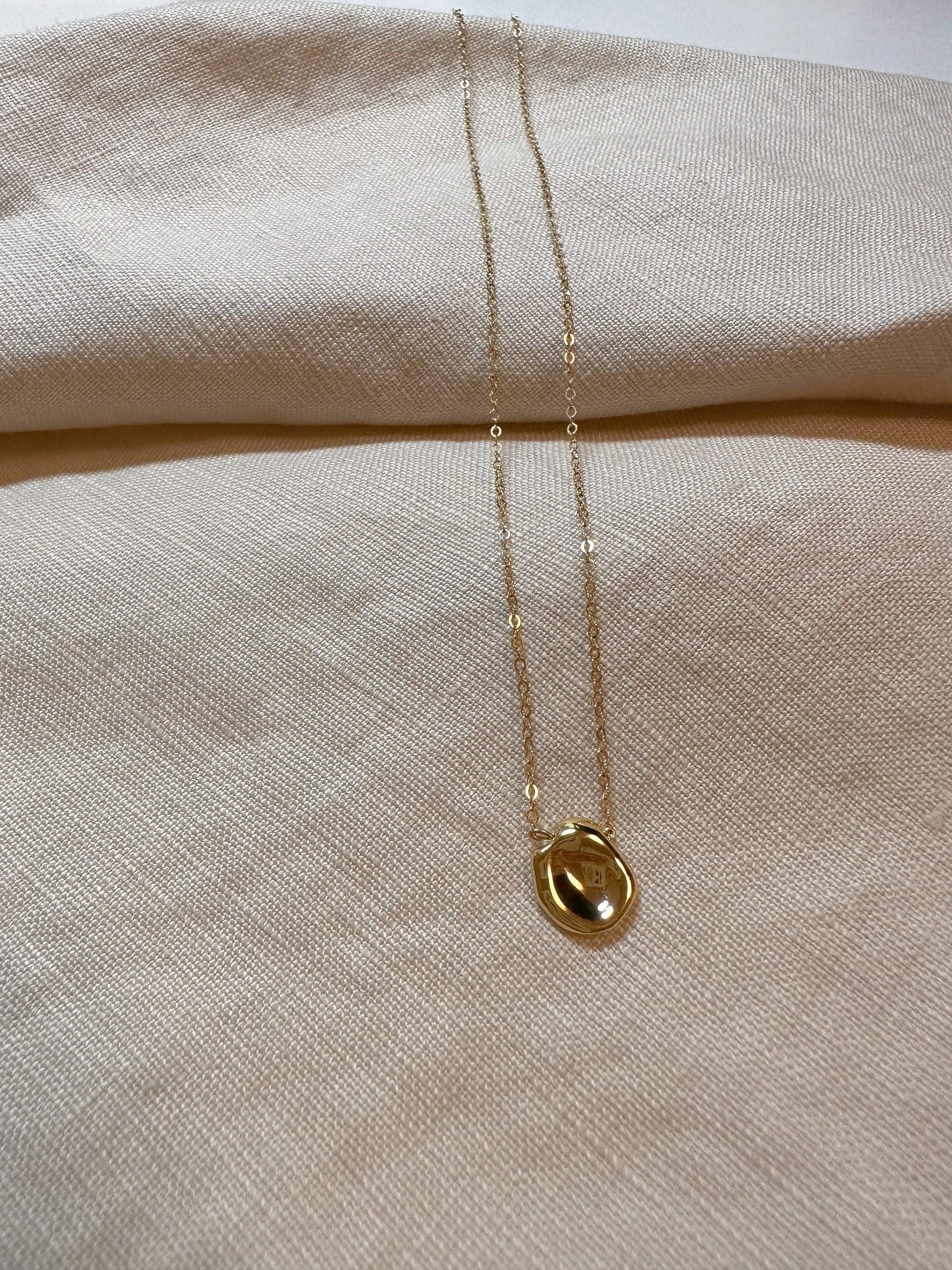 Minimalist 14k deals gold necklace